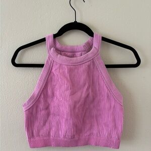 Aerie Lilac Ribbed Crop Top